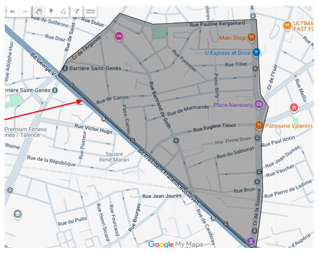 Exemple de secteur de distribution